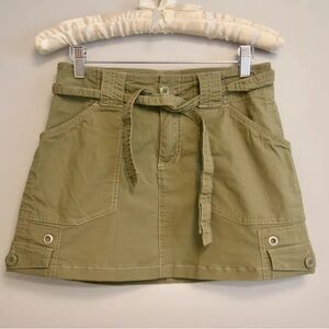 Levi's Olive Green Casual Mini Skirt